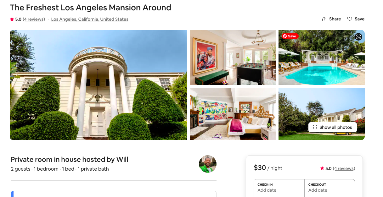Airbnb fresh prince ex - Experiential Marketing Examples