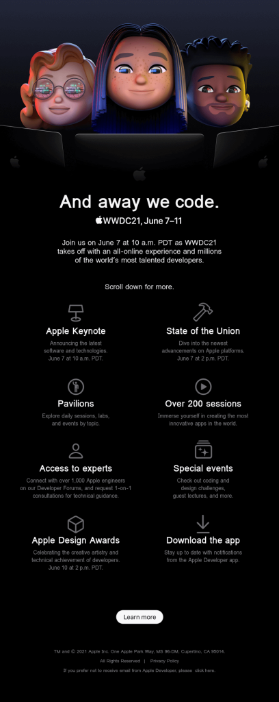 Apple developers conference