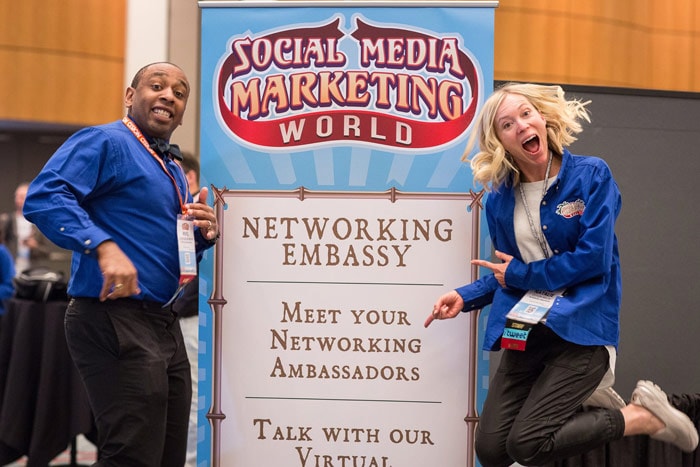 Ambassadors at Social Media Marketing World creating positive vibes