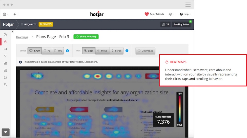 Visualize Attendee registration with Hotjar