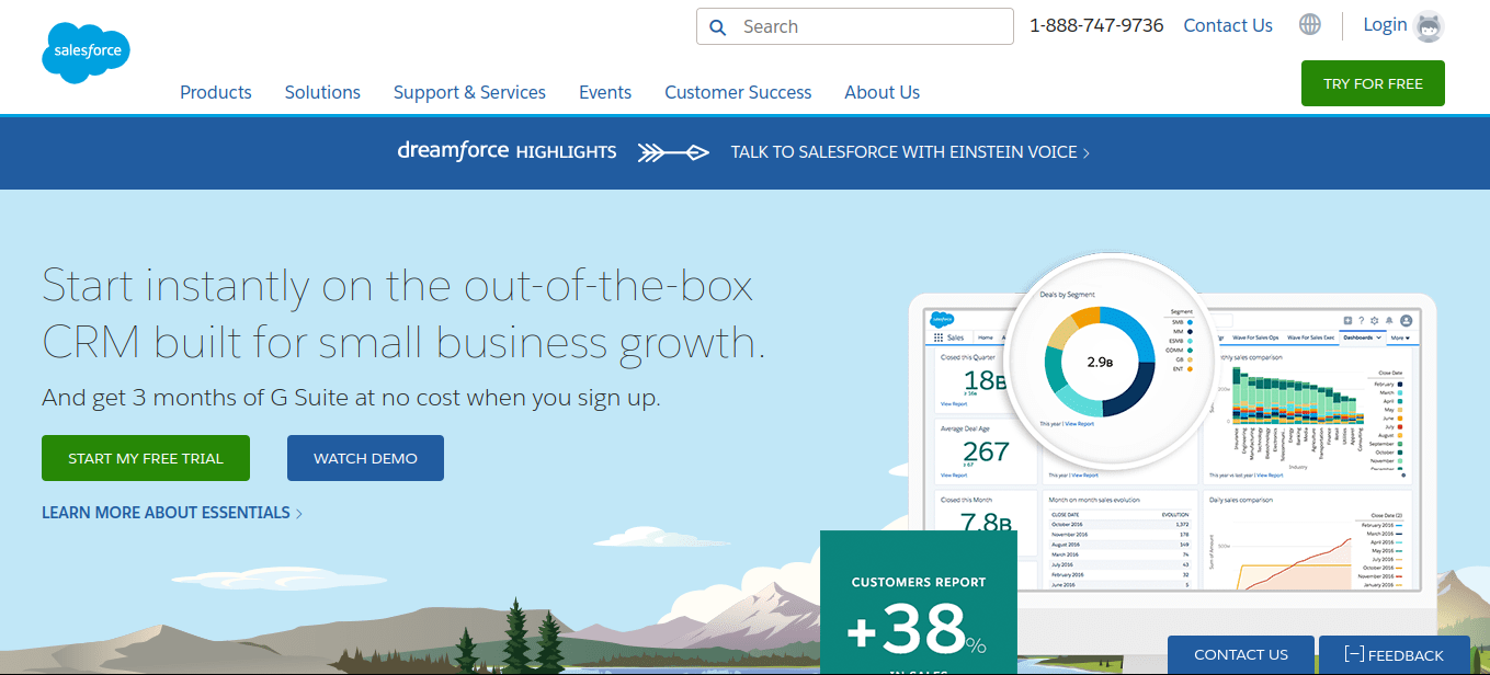 Salesforce CRM tool to capture conversions and customers