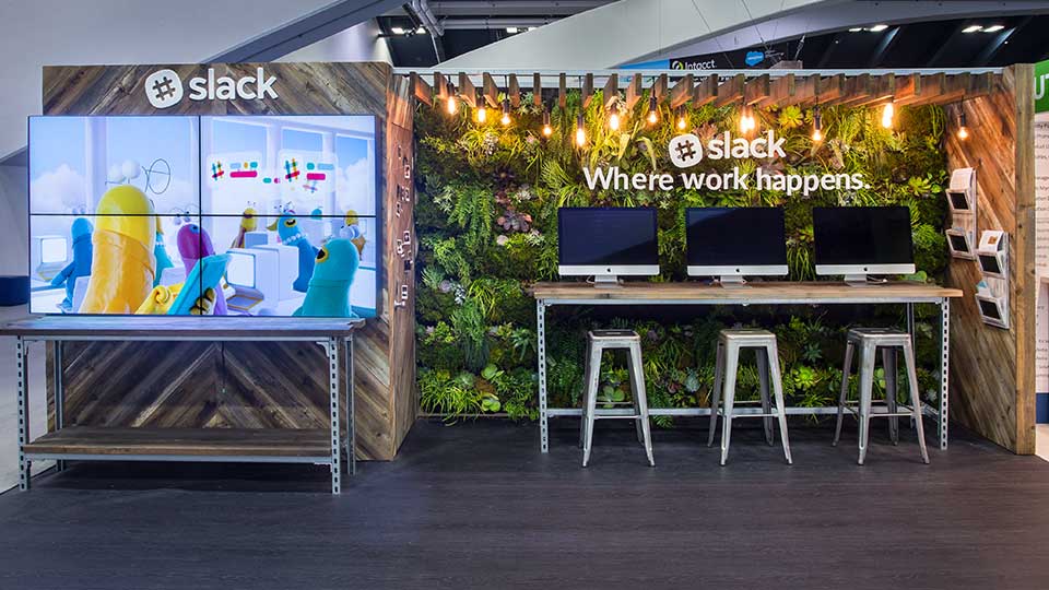 Tradeshow Ideas - Slack Where Work Happens Booth